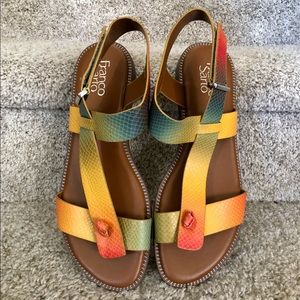 Franco Sarto Glenni Sandals 🌈 Multi Faux Leather